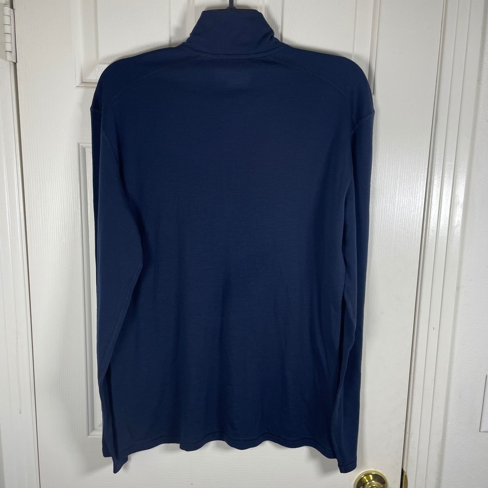 Smartwool Mens Classic Thermal Merino 250 1/4 Zip Deep Navy XL SW016355092 NWT - Picture 4 of 9